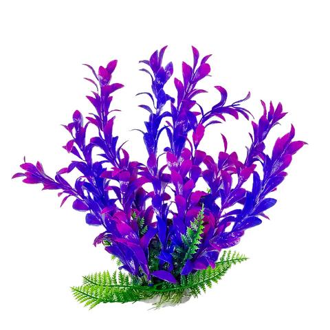 Aquatop Hygro-like Blue & Purple Aquarium Plant w/ Weighted Base - Aquatica Aquarium Gallery Fish Store Cleveland Ohio