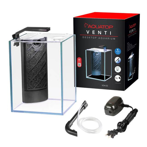AQUATOP Venti Professional Showcase Glass Aquarium Kit