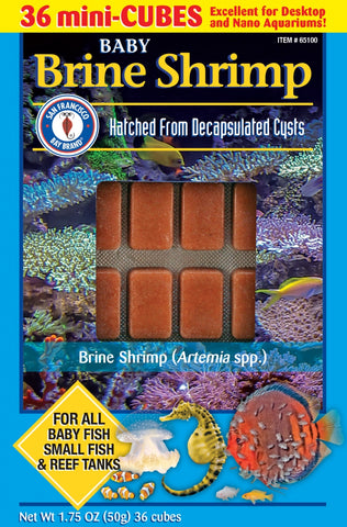 SFBB Frozen Baby Brine Shrimp Cubes 1.75oz