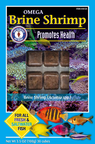 SFBB Frozen Omega Brine Shrimp Cubes 3.5oz